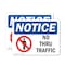 Signmission No Thru Traffic Sign, Vinyl Decal, 5in W x 3.5in L, 2PK OS-2PACK-NS-D-35-L-16199 - alternate 1